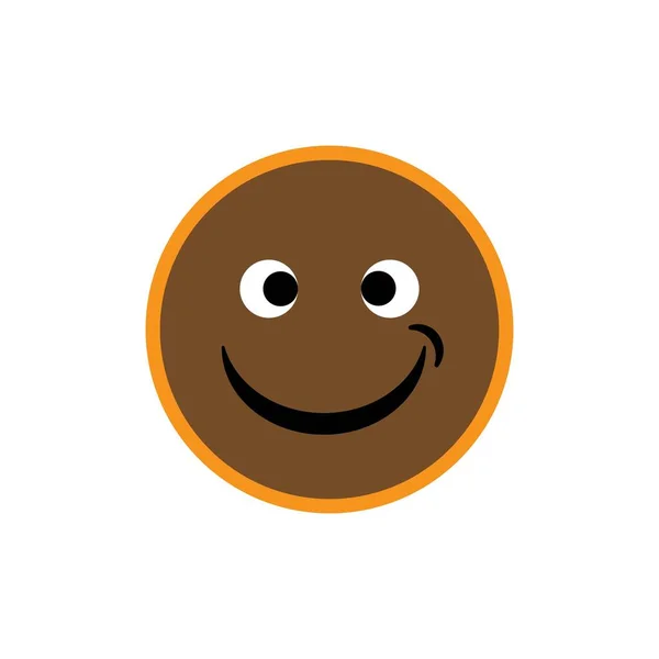 Χαμόγελο Donut Εικονίδιο Εικονίδιο Διάνυσμα — Διανυσματικό Αρχείο