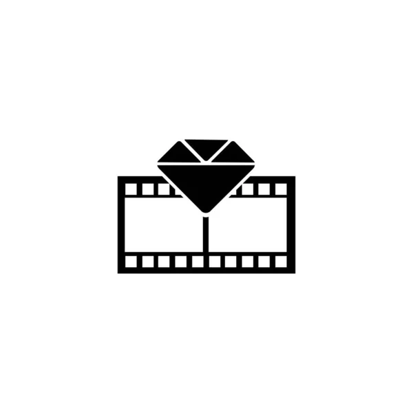 Film Film Illüstrasyon Logo Vektör Tasarımı — Stok Vektör