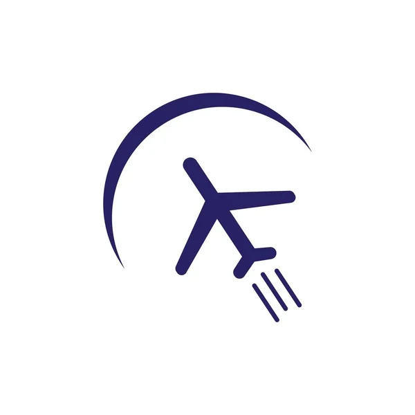 Дизайн Логотипа Изображением Самолета — стоковый вектор