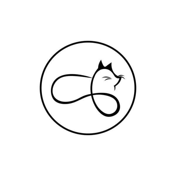 Векторный Дизайн Логотипа Кошки — стоковый вектор
