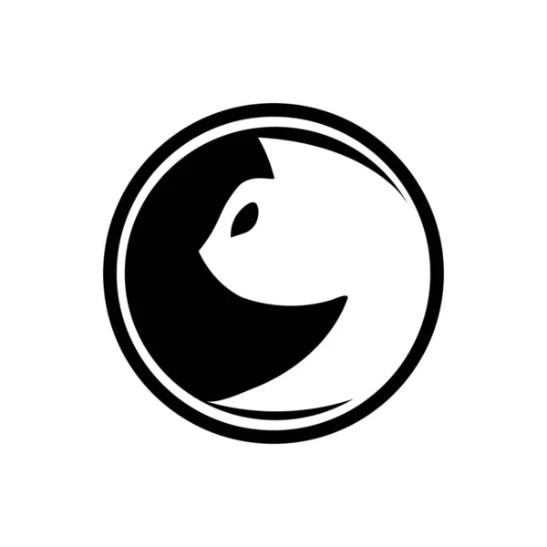 Gato Ilustración Logo Vector Diseño — Vector de stock
