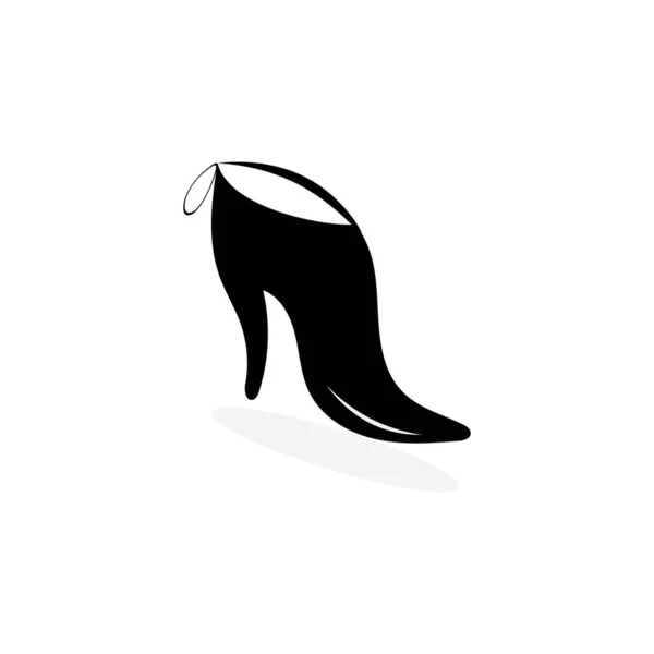 Mujer Zapatos Ilustración Logo Vector Diseño — Vector de stock