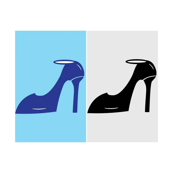 女性の靴イラストロゴベクトルデザイン — ストックベクタ