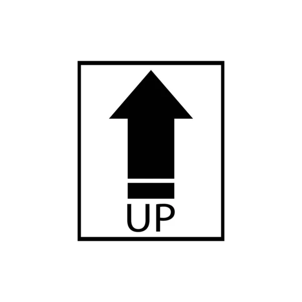 Acima Projeto Frágil Vetor Logotipo Ilustração — Vetor de Stock
