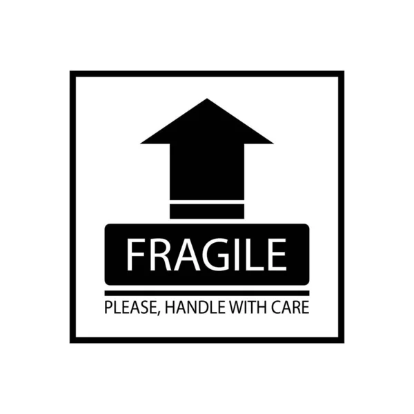 Illustration Fragile Logo Vectoriel Design — Image vectorielle