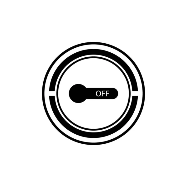 Botão Ligado Design Vetor Logotipo Ilustração — Vetor de Stock