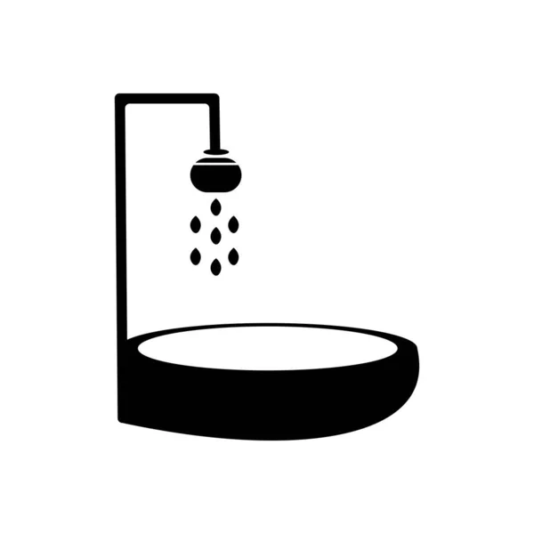 Duş Illüstrasyon Logo Vektör Tasarımı — Stok Vektör