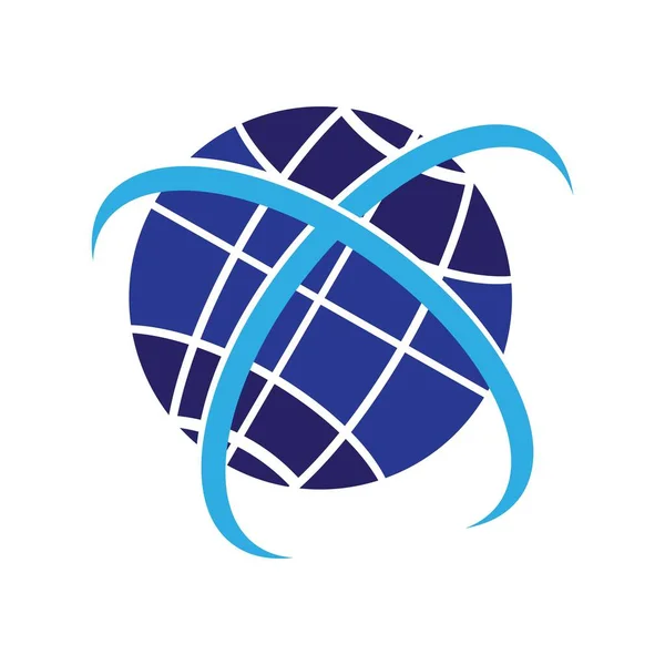 Världen Illustration Ikon Logotyp Vektor — Stock vektor