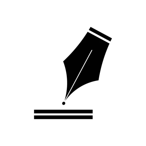 Writer Illustration Logo Vector Design — Stock Vector