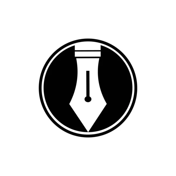 Escritor Ilustración Logo Vector Diseño — Archivo Imágenes Vectoriales