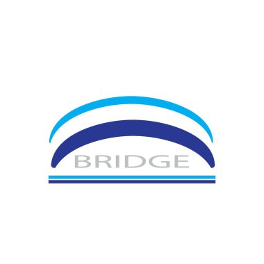 Köprü illüstrasyon logo vektör tasarımı