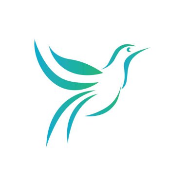 kuş illüstrasyon logo vektör tasarımı