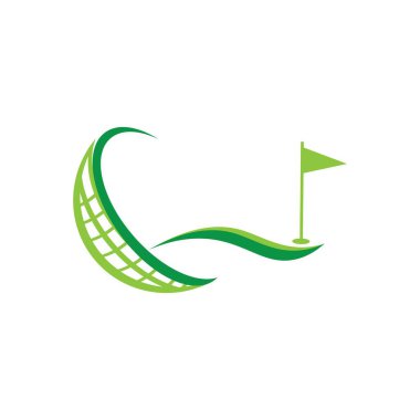 golf illüstrasyon logo vektör tasarımı