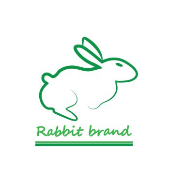 Tavşan illüstrasyon simgesi logo vektörü