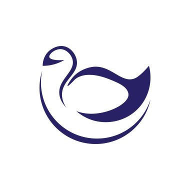 Ördek illüstrasyon simgesi logo vektörü