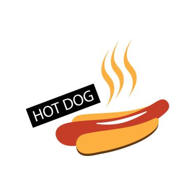 hotdog illüstrasyon logo vektör tasarımı
