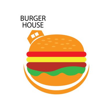 Hamburger illüstrasyon logo vektör tasarımı