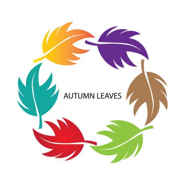 Yaprak, sonbahar illüstrasyon logo vektörü