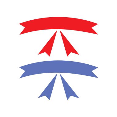 kurdele illüstrasyon logo vektör tasarımı