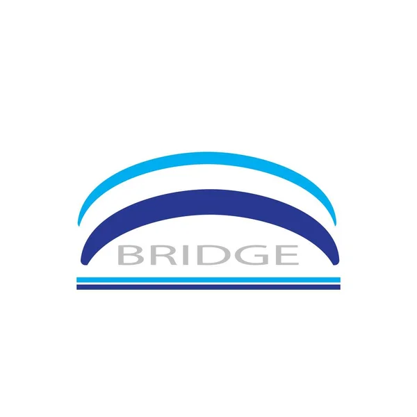 Köprü Illüstrasyon Logo Vektör Tasarımı — Stok Vektör