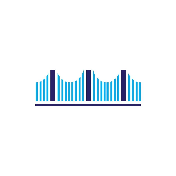 Мостова Ілюстрація Логотип Векторний Дизайн — стоковий вектор