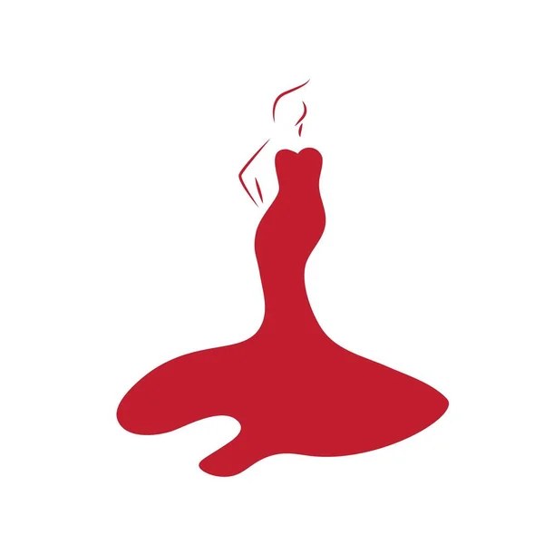 Femmes Robe Illustration Logo Vecteur — Image vectorielle