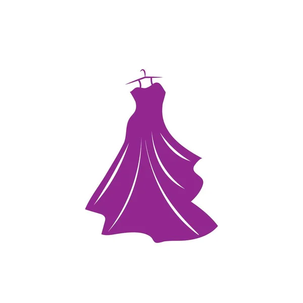 女性のドレスイラストロゴベクトル — ストックベクタ