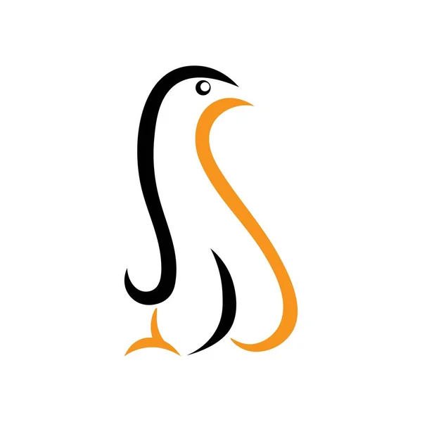 Πιγκουίνος Εικονογράφηση Λογότυπο Διάνυσμα — Διανυσματικό Αρχείο
