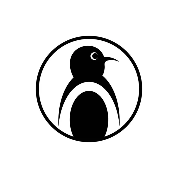 Penguen Illüstrasyon Logo Vektör Tasarımı — Stok Vektör