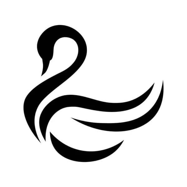 Disegno Vettoriale Logo Illustrazione Cigno — Vettoriale Stock