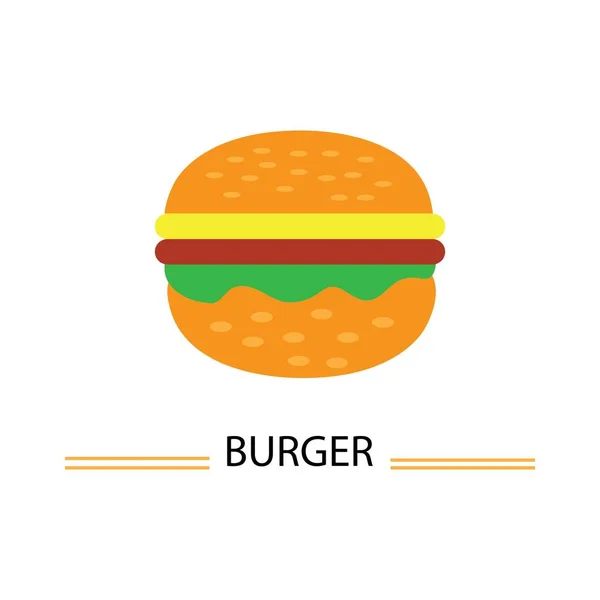 Burger Illustration Logo Vector Design — Stock Vector