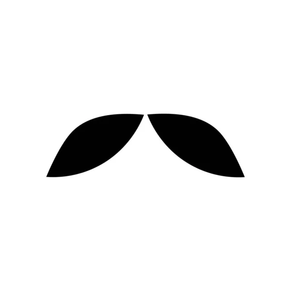 Black Mustache Illustration Logo Vector — Stock Vector