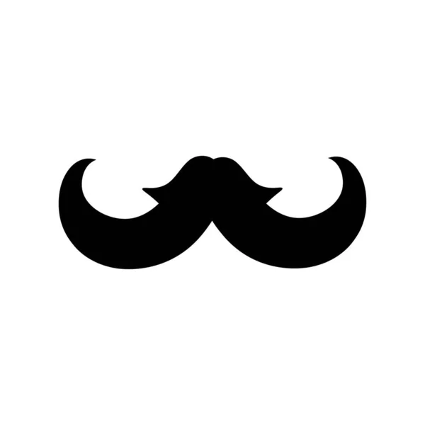 Moustache Noire Illustration Logo Vecteur — Image vectorielle