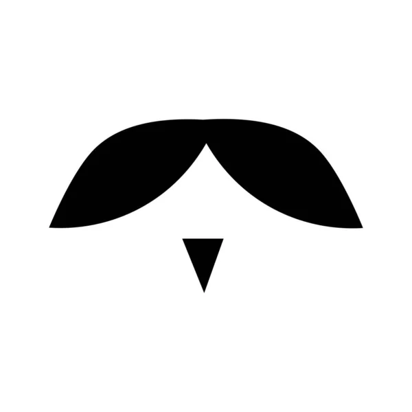 Svart Mustasch Illustration Logotyp Vektor — Stock vektor