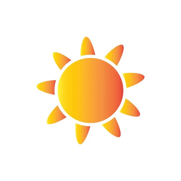 Sun Illustration Logo Vector Design — Stock Vector