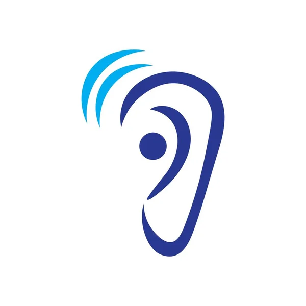 Векторный Дизайн Логотипа Слуха — стоковый вектор