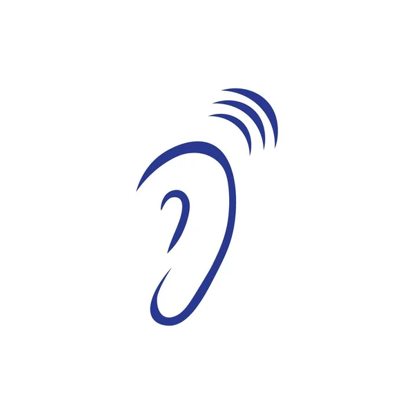 Illustration Auditive Logo Vectoriel Design — Image vectorielle