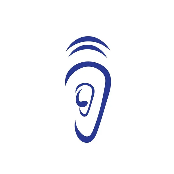 Illustration Auditive Logo Vectoriel Design — Image vectorielle