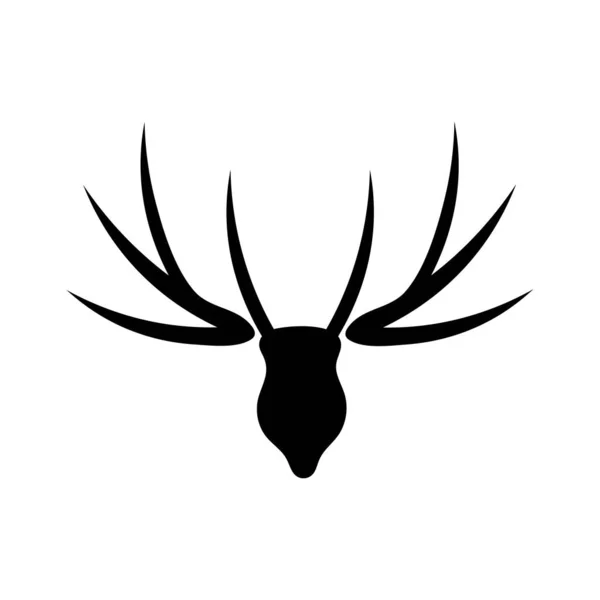 Deer Antler Ilustração Logotipo Vetor Design —  Vetores de Stock
