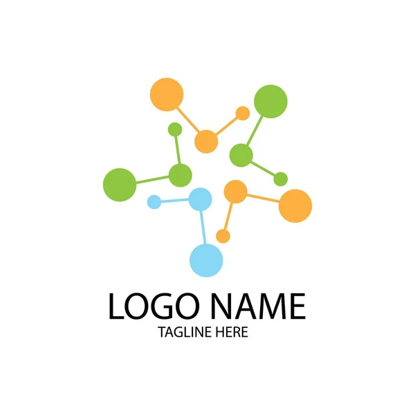 Diseño Vectores Logotipo Ilustración Molécula — Archivo Imágenes Vectoriales