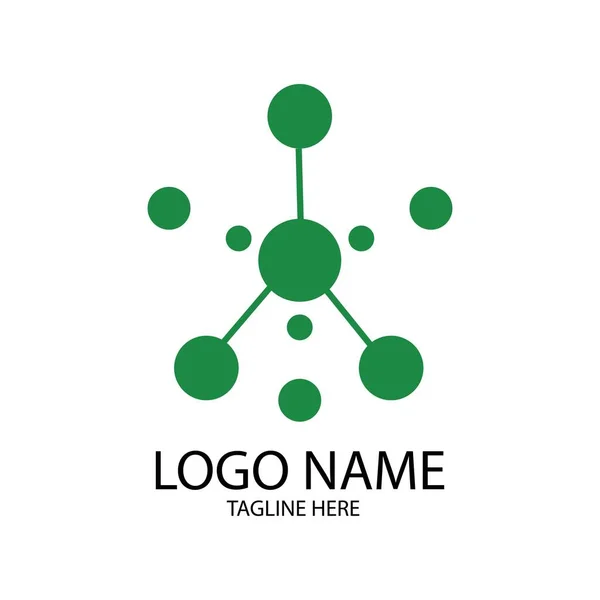 Diseño Vectores Logotipo Ilustración Molécula — Vector de stock