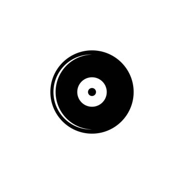Vinil müzik kayıt logo vektörü