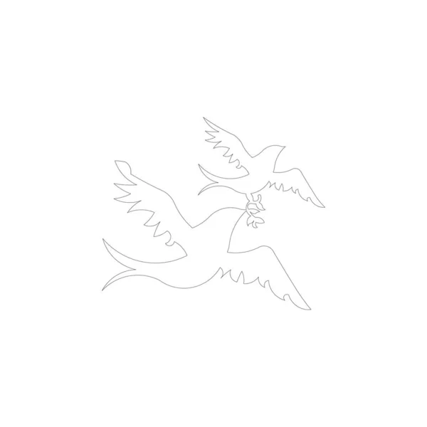 Vektor Vogel Fliegen Illustration Design — Stockvektor
