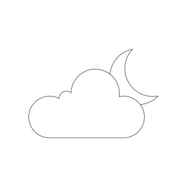 simge vektörü bulut çizimi tasarımı