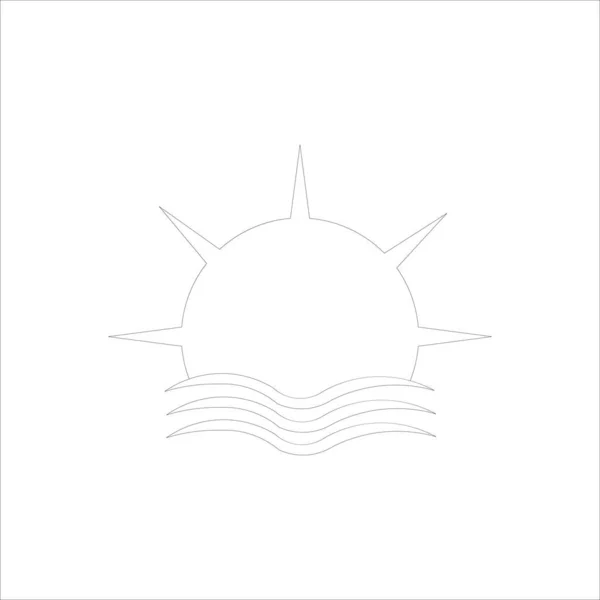 logo vector sunrise template design
