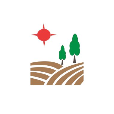 logo tarımı yeşil şablon tasarımı