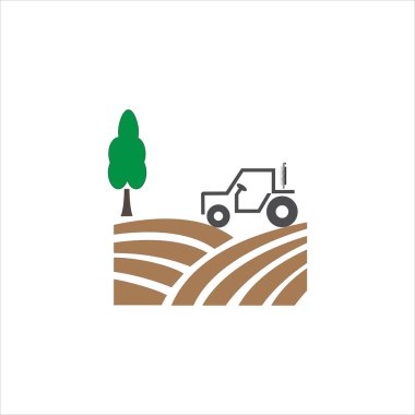 simge traktör çiftçi şablonu tasarım modu