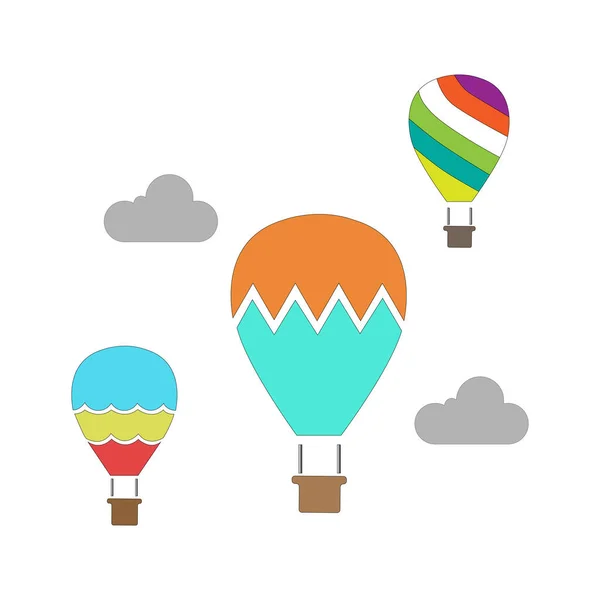 Pictogram Luchtballon Template Ontwerp Trendy — Stockvector