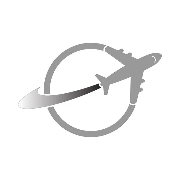 Icône Avion Montrer Illustration Design Tendance — Image vectorielle