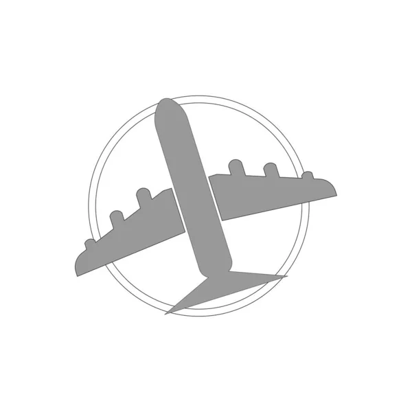 Icono Avión Ilustración Diseño Moda — Archivo Imágenes Vectoriales